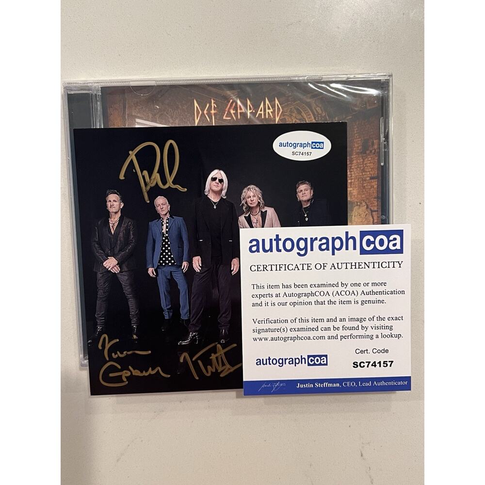 Def Leppard SIGNED Drastic Symphonies CD Autographed ACOA Authenticated #15